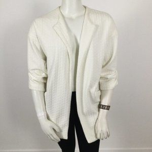 👛 (ANY 2/$35) KENAR Collarless Long Open Blazer with Pockets Med-Large